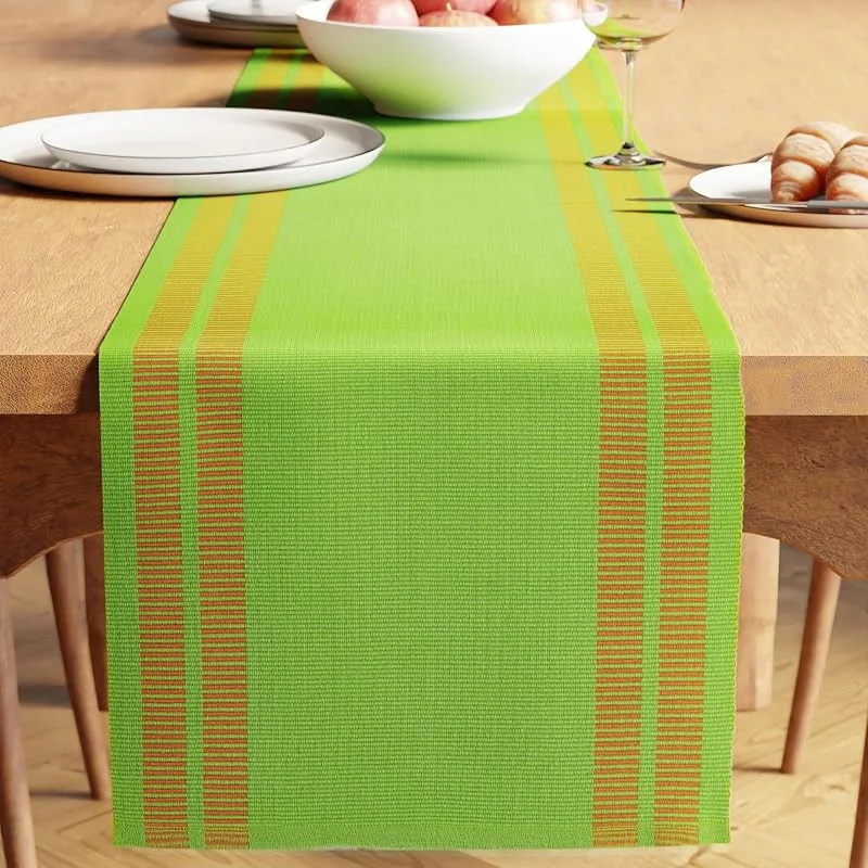 Besuche den Encasa XO-Store Encasa XO Tischläufer, Feinripp Baumwolle, Modern 13"x54" — Küche & Haushalt