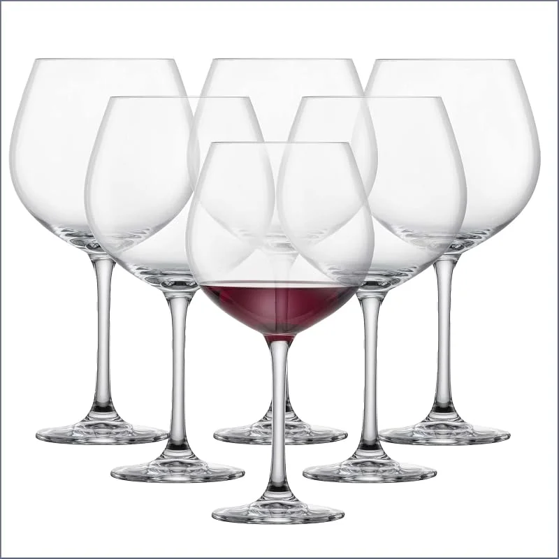Besuche den Schott Zwiesel-Store SCHOTT ZWIESEL Rotweinglas Burgunderpokal Classico (6er-Set), klassische Burgundergläser für Rotwein, spülmaschinenfeste Tritan-Kristallgläser, Made in Germany (Art.-Nr. 123655) — Wein und Festtafel