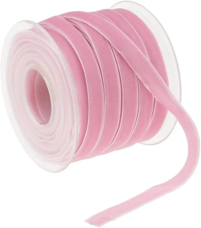 Besuche den Sharplace-Store Sharplace 20 Meter Samtband 10mm Samt Schleifenband Schmuckband Geschenkband Geschenkverpackung Deko, Zierband Zierborte Borte Band für Hochzeit Party Valentinstag Geburtstag Geschenke, Rosa