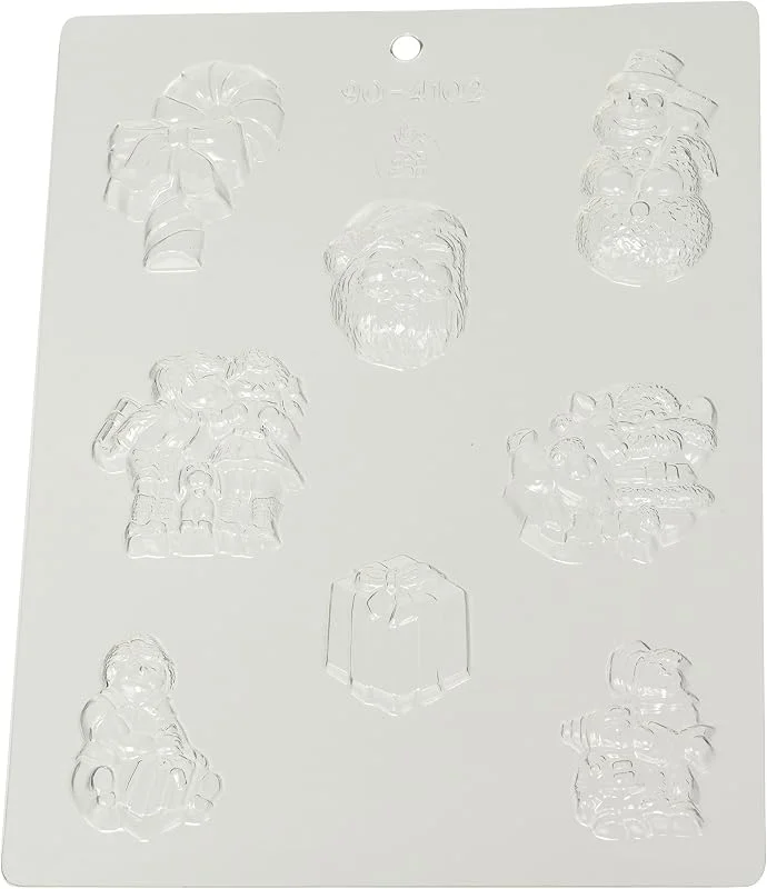 Besuche den silikomart-Store Silikomart, Schokoladen- und Geleeform, aus Kunststoff, Weihnachtsmann-Form, transparente Farbe, Maße 10 x 185 x 300 mm — Weihnachtskueche
