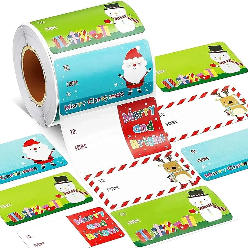 Marke: Générique Selbstklebende Etiketten für Weihnachten, saisonale Verpackung, Weihnachtsaufkleber, für, Party, Geschenke, für Klassenzimmer, Büro, Zuhause — Geschenkverpackung