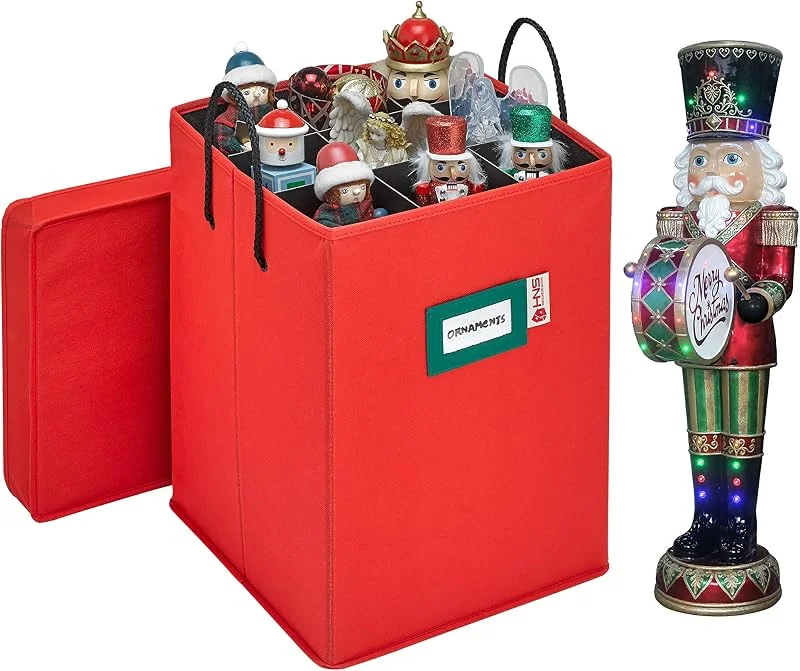 Marke: HOLDN’ STORAGE HOLDN’ STORAGE Aufbewahrungsbox für Nussknacker und Figuren, für bis zu 9 Personen, Ornamente, Kerzen und mehr — Weihnachtsdeko