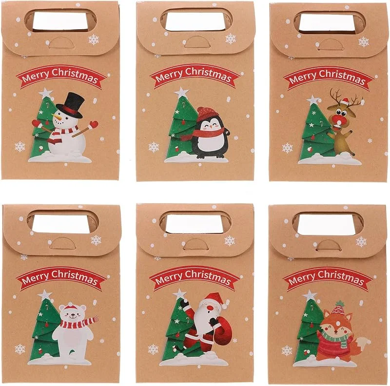 Marke: BESTOYARD 24 Stück Weihnachtliche Geschenktüten aus Papier mit Schneemann — Geschenkverpackung