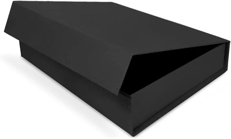 Besuche den Verpackungswelt-Store Geschenk-Box mit Deckel, 23 x 17 x 5 cm, Geschenk-Karton mit Magnet-Verschluss, Perfekt für Geburtstag, Hochzeit, Weihnachten, Geburt, Geschenk-Verpackung in Schwarz Natur — Geschenkverpackung