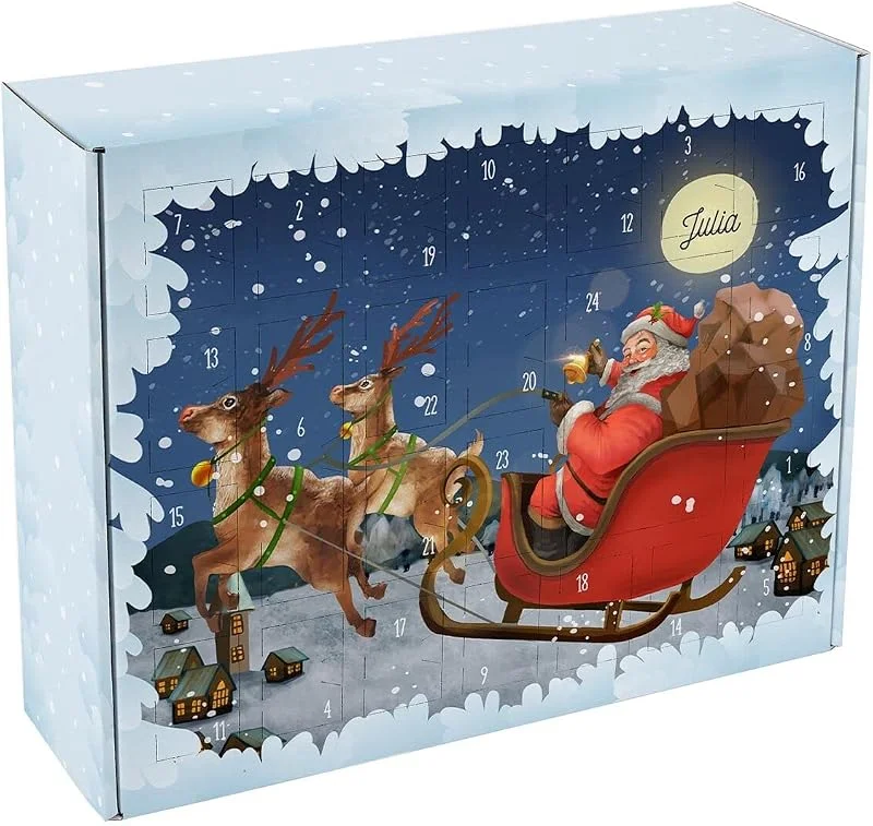 Besuche den Herz & Heim-Store Herz & Heim® Adventskalender zum Befüllen, Nostalgischer Adventskalender mit Weihnachtsmann — Advent und Tisch