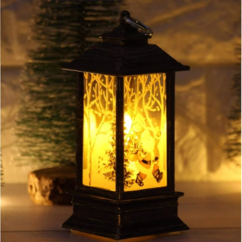 Marke: None/Brand None, Brand Weihnachtskerze mit Halter LED Teelicht Kerzen Käfige Elch Weihnachtsmann Druck Candlestick Weihnachtsdekoration für Zuhause — Weihnachtsbeleuchtung