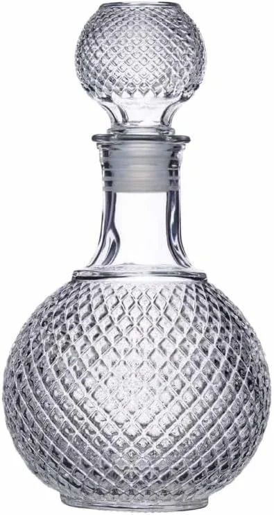 Besuche den Bar Craft-Store BarCraft Whisky & Brandy Karaffe, geschliffenes Glas, Verschluss mit Silikondichtung, 1L, Farblos — Wein und Festtafel