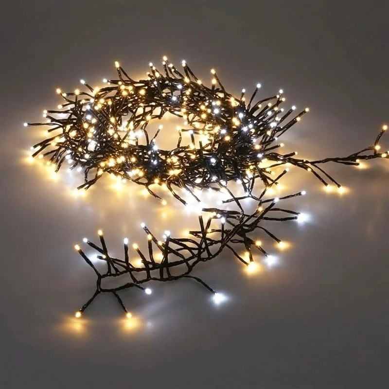 Besuche den Spetebo-Store LED Büschel Lichterkette kalt, warm weiß LED Mix - 2016 LED, 14, 6 m - Cluster Lichterkette mit 8 Funktionen und Speicherchip - Weihnachtsbaum Lichter Deko für Innen und Außen (14, 6m, 2016 LED) — Weihnachtsbeleuchtung
