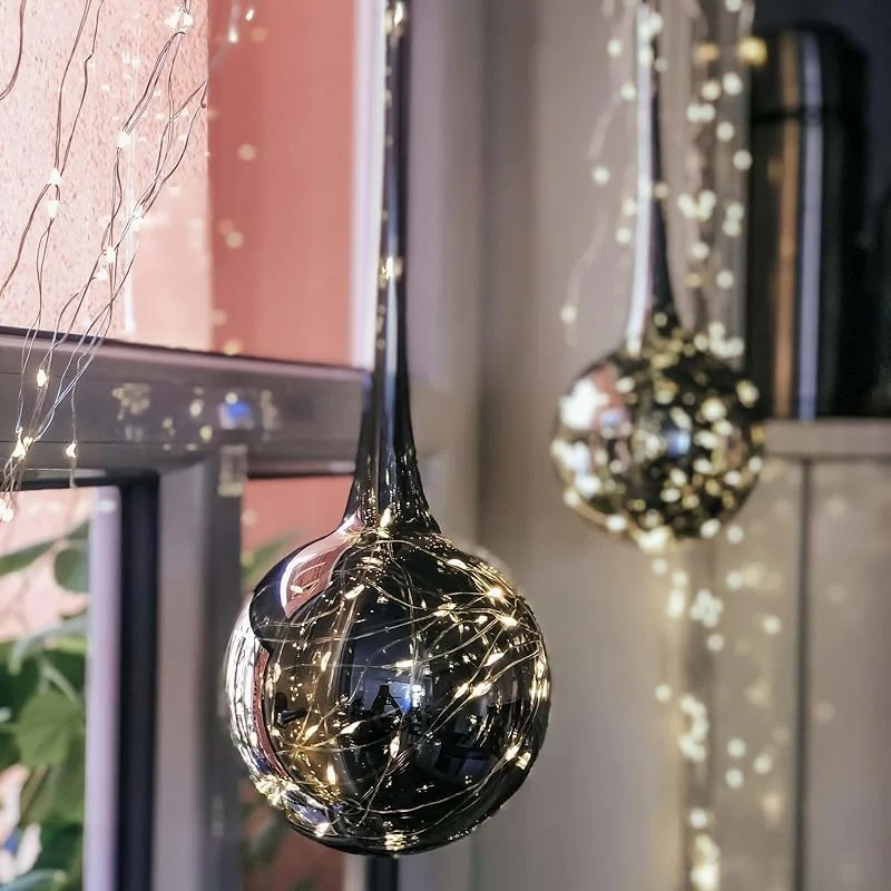 Besuche den hellum-Store hellum LED Glaskugel warmweiß mit Timer, Trafo & Fernbedienung, für innen — Weihnachtsbeleuchtung