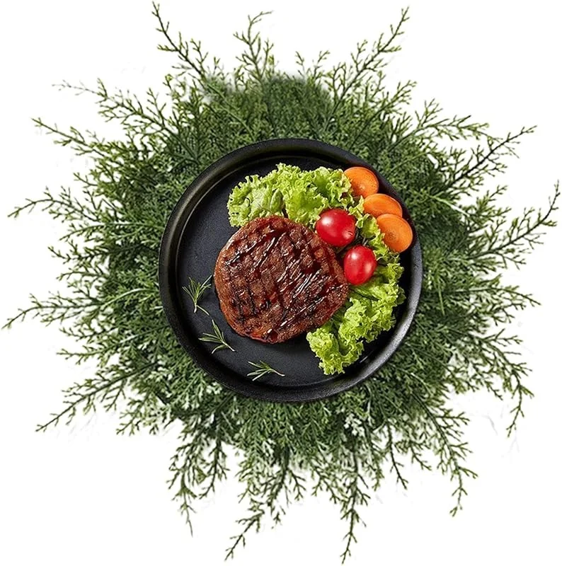 Marke: Generisch Weihnachts-Platzset Hitzebeständige rutschfeste Grüne Künstliche Dekoration — Küche & Haushalt