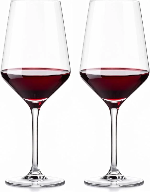 Besuche den Glasmark KROSNO 1992-Store Glasmark KROSNO 1992 Rotweingläser - Transparent - Spülmaschinengeeignet - 2er Set - 580 ml — Wein und Festtafel
