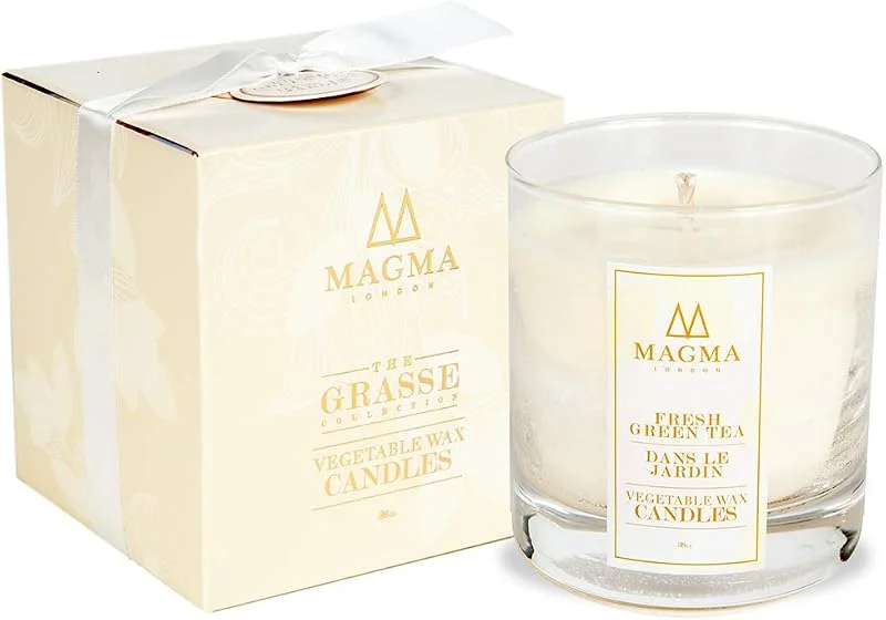 Marke: Magma London Duftkerze in Geschenkbox, frischer grüner Tee, 38 cl — Kerzenlicht Abendessen