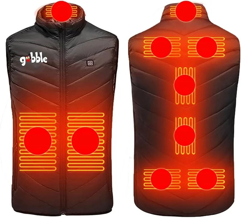 Marke: AEGJEGVD AEGJEGVD 2024 Beheizbare Weste Heizweste Herren Damen mit 9 Zonen Heizung 3 Temperaturregler Beheizte Weste (Ohne Powerbank) Beheizbare Jacke Heizweste Verstellbar Eletriksche Heizweste für Winter — Heizkleidung