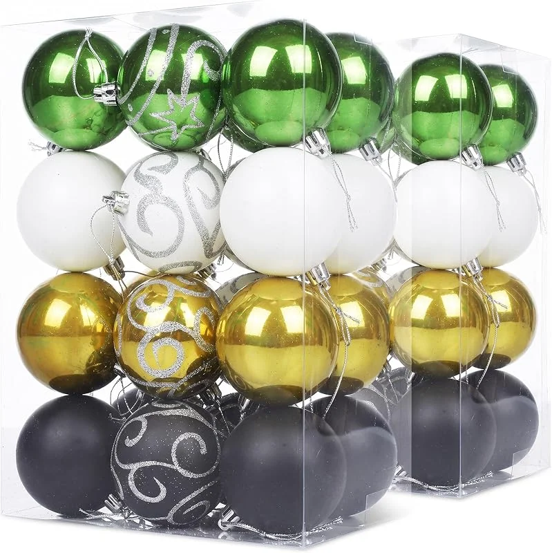 Besuche den CASARIA-Store CASARIA® Weihnachtskugeln 48tlg Kunststoff grün — Weihnachtsdeko