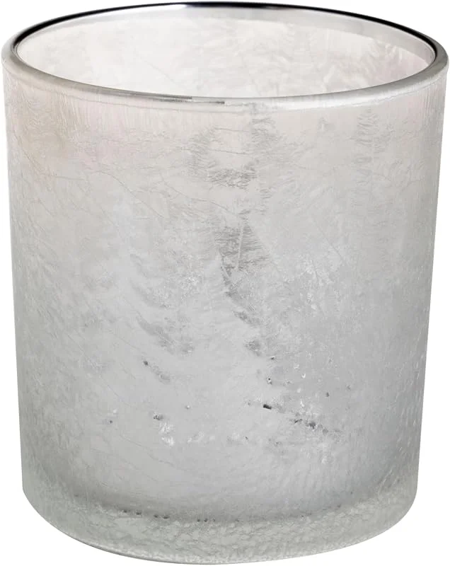 Marke: Cosy & Trendy Cosy Home 6er Set Glaskerzenhalter Crackle Baum, Silber, 7 x 7 x 8 cm — Advent und Tisch