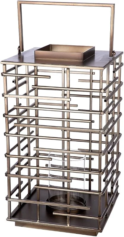 Besuche den Casablanca modernes Design-Store Casablanca Deko großes Windlicht XXL Laterne - mit Glaseinsatz - Deko Wohnzimmer Geschenk Weihnachten Advent - Farbe: Silber antik Höhe 56, 5 cm — Kerzenlicht Abendessen