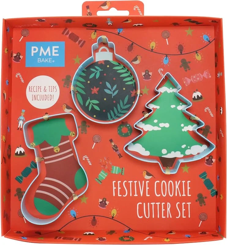 Marke: PME Festlicher Weihnachtsplätzchenausstecher-Set mit 3 Stück, Blau — Weihnachtskueche