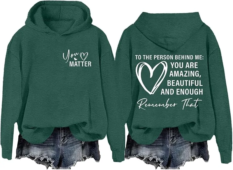 Marke: Generisch Generisch to The Person Behind Me Hoodie Dear You Are Amazing Enough Unisex Damen Sweatshirt Ohne Schwarz Elegant Orientalische Kleidung Shirt Braun Langarm Joggingjacken Frauen Fruehling Tshirt Pink — Weihnachtsmode
