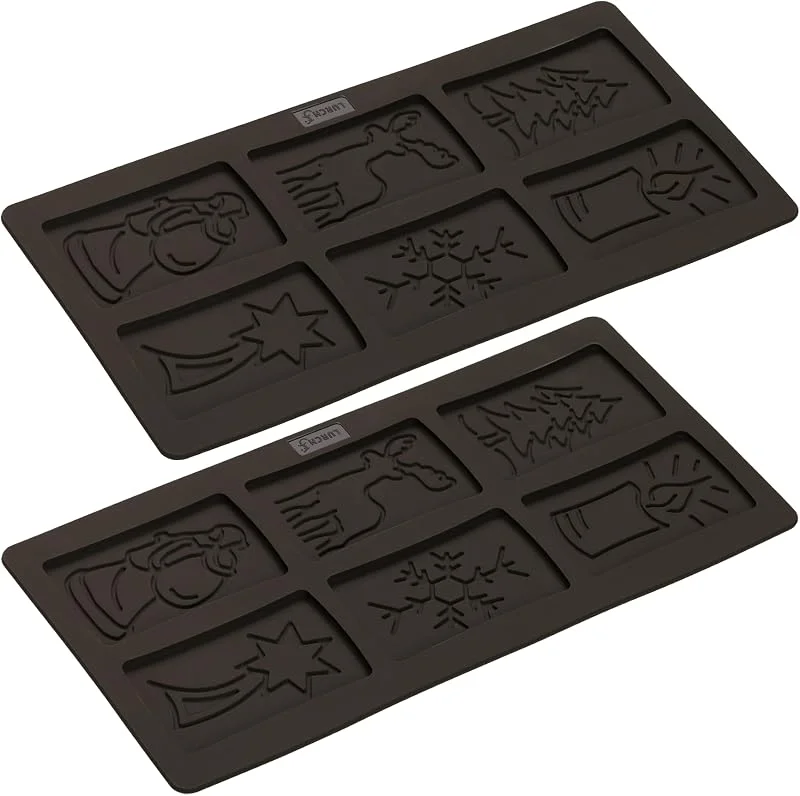 Besuche den Lurch-Store Lurch FlexiForm Spekulatius Backformen für Spekulatiuskekse 2er Set, Winter, Braun — Weihnachtskueche