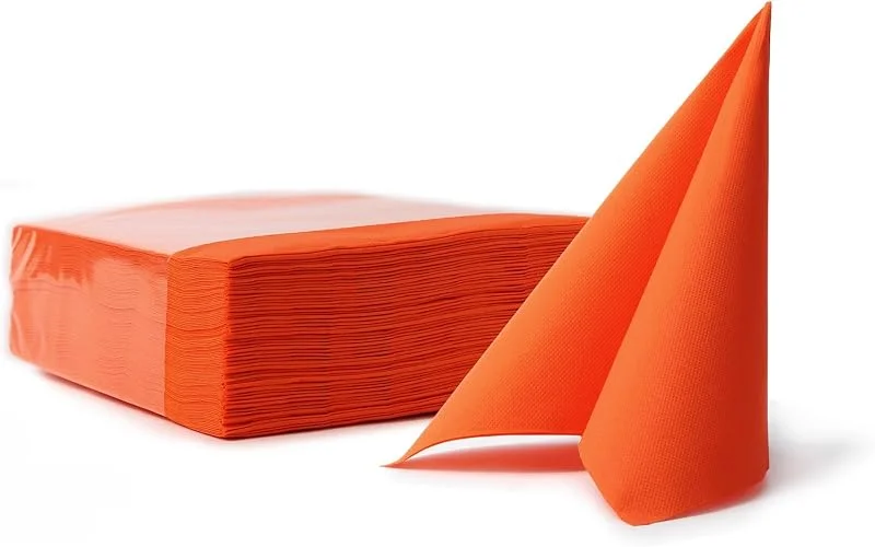 Marke: VelaHub Soft Point 50, Hochwertige, Einwegserviette, 38x38 cm, 1, 4 Falz, Orange — Advent und Tisch