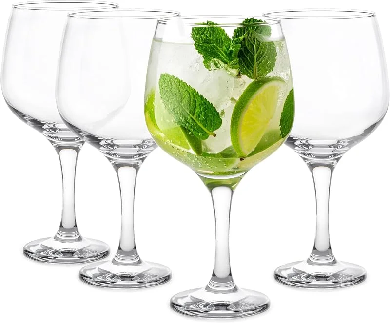Besuche den Glasmark KROSNO 1992-Store Glasmark KROSNO 1992 Weingläser 4 Stück 650 ml Große Weißweingläser Rotweingläser Cocktail Wasser Eiscreme Dessert Transparent Spülmaschinenfest — Wein und Festtafel