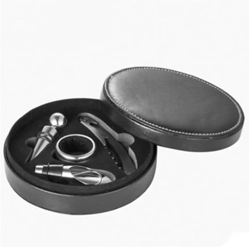 Marke: Liudan Liudan Korkenzieher Einfache Wein-Korkenzieher-Set, Geschenk-Wein-Korkenzieher-Set 4, mit Wein-Stopper und Seepferd Messer for Barmixer Weinflaschenöffner — Wein und Festtafel