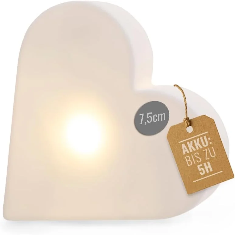 Besuche den 8 seasons-Store 8 seasons design LED Herz Mini-Leuchte Shining Heart Micro XS – Dekolampe 9 cm – kabellos mit Akku & USB-C aufladbar - Tischdeko, romantische Deko, Herzlampe, Valentinstag, Muttertag — Kerzenlicht Abendessen