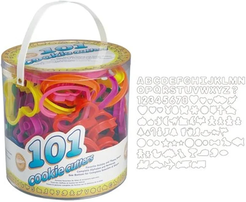 Besuche den Wilton-Store Wilton 2304-1050 Plätzchen-, Keks-Ausstecher-Set, 101-Teilig, Alphabet, Zahlen und saisonale Ausstecher — Weihnachtskueche