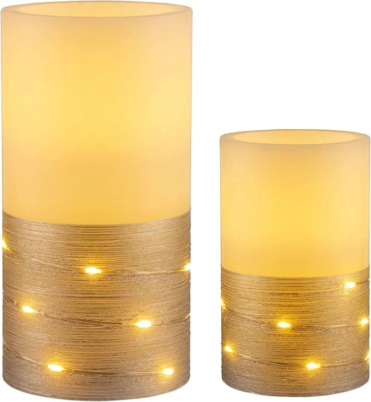 Marke: Pauleen Pauleen 48120 Fairy Lights Candle Wachskerze mit Batterie mit Timerfunktion 6H Timer LED Kerze 2er Set — Advent und Tisch