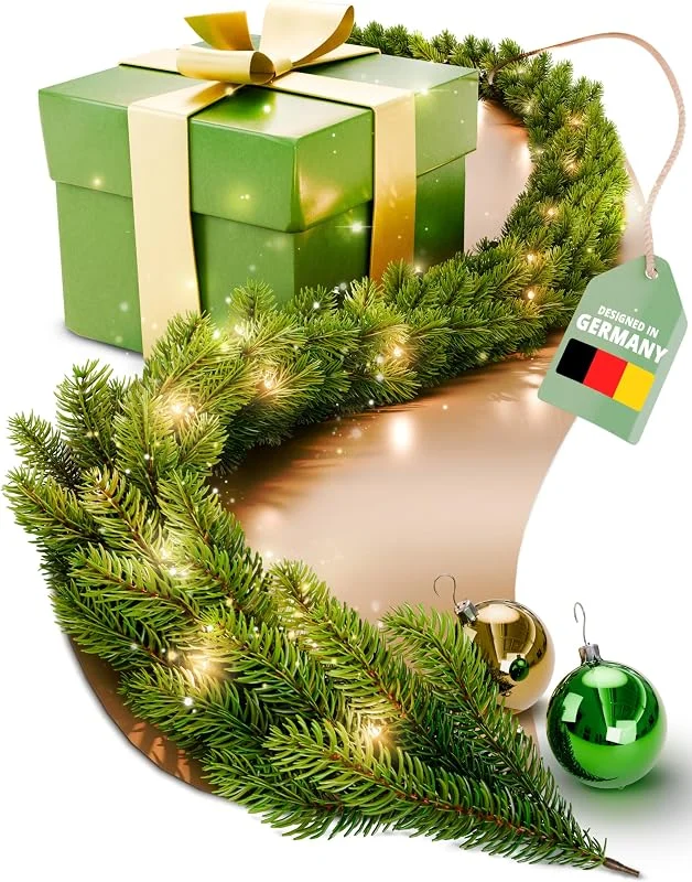 Besuche den ArtiTree-Store ArtiTree Tannengirlande mit Beleuchtung 2, 7m– künstliche Weihnachtsgirlande — Weihnachtsdeko