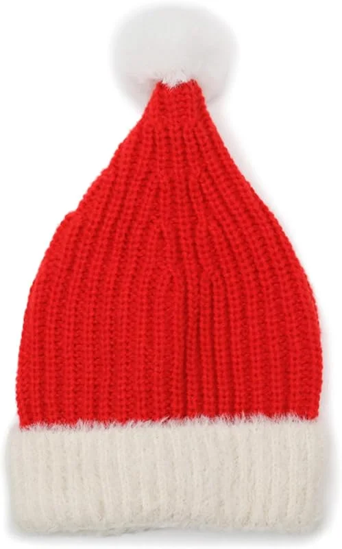 Marke: AZIDWERYQ Weihnachtsmützen für Erwachsene, festliche Jacquard-Strickmütze, rot, Einheitsgröße — Weihnachtsmode