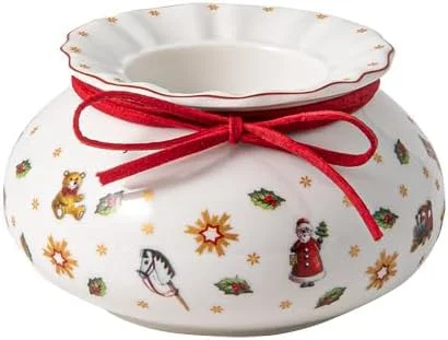 Villeroy & Boch – Toy's Delight Teelichthalter Rot und Weiß, Weihnachtsteelichterhalter Porzellan, Weihnachtsdeko Innen, Weihnachtsdekoration, Weihnachten Toys, Premium Porzellan — Advent und Tisch