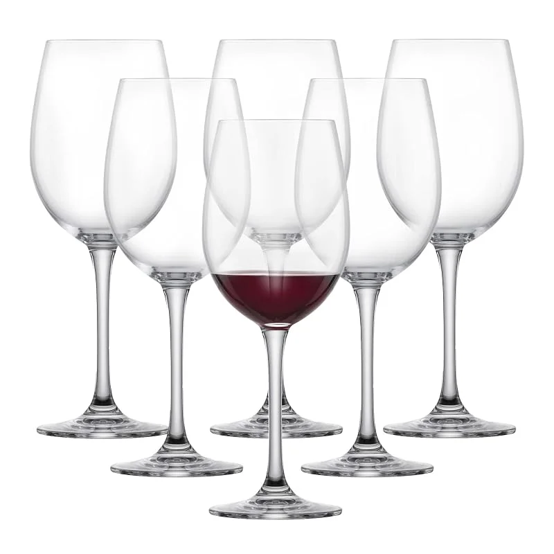 Besuche den Schott Zwiesel-Store SCHOTT ZWIESEL Rotweinglas Classico (6er-Set), klassische Kristallgläser für Rotwein oder Wasser, spülmaschinenfeste Tritan-Weingläser, Made in Germany (Art.-Nr. 106220) — Wein und Festtafel