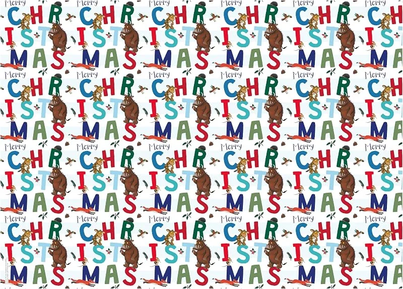 Marke: Danilo Promotions LTD The Grüffelo Weihnachts-Geschenkpapier - 2 Bögen mit 2 passenden Geschenkanhängern - Offizielles festliches Geschenkpapier-Set für Kinder & Familien — Geschenkverpackung