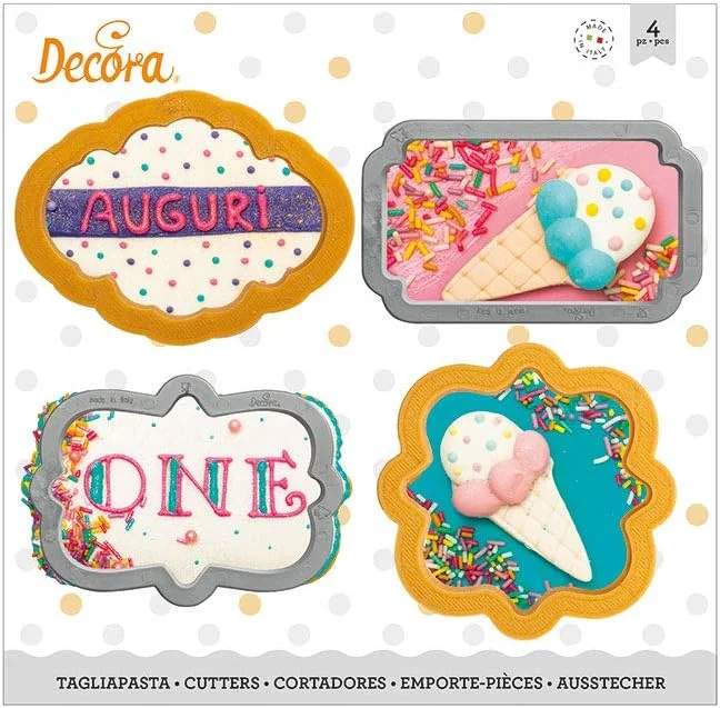 Marke: Decora Decora 0255088 AUSSTECHER AUS KUNSTSTOFF MINI RAHMEN 4-TLG — Weihnachtskueche