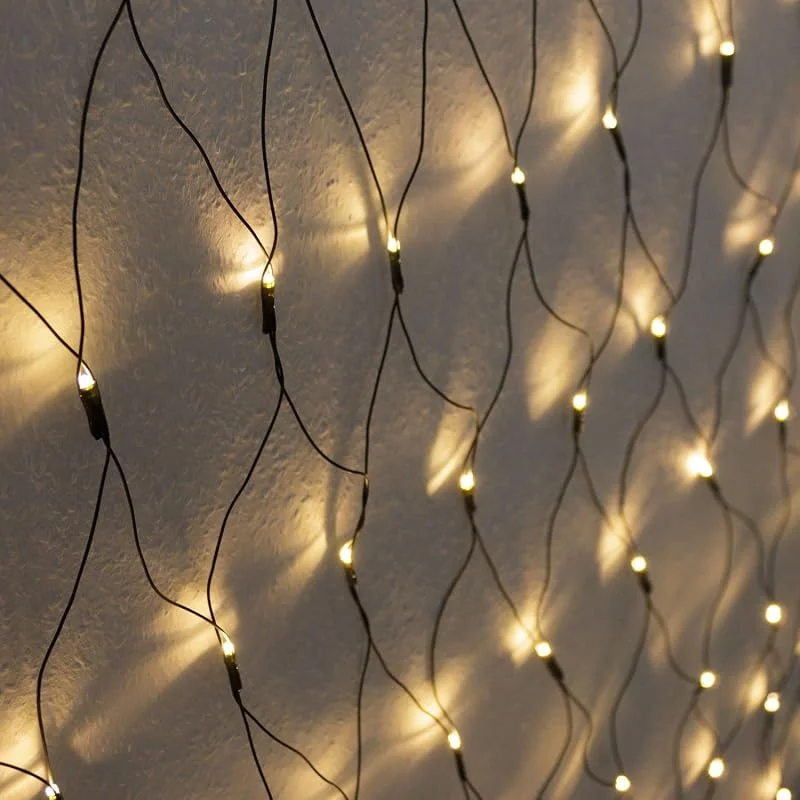 Marke: Self Import Agencies Koopman 320er LED Lichternetz 3x1.5m Warmweiß, Indoor & Outdoor, Lichterkette, Christbaumlichterkette, Weihnachtsbeleuchtung