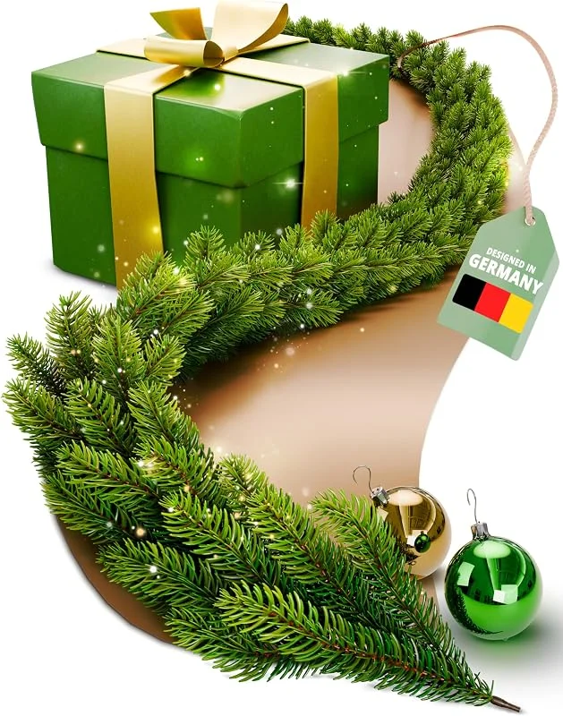 Besuche den ArtiTree-Store ArtiTree Tannengirlande künstlich 5 m – Weihnachtsgirlande wie echt — Weihnachtsdeko