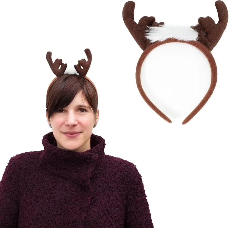 Besuche den Oblique Unique-Store Oblique Unique® Rentier Hirsch Geweih auf Haarreif I Rehkostüm I Weihnachten Fasching Karneval Party — Weihnachtsmode