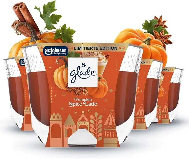 Besuche den Glade-Store Glade Duftkerzen im Glas 4er-Pack, Mit ätherischen Ölen, 4 Stück — Kerzenlicht Abendessen