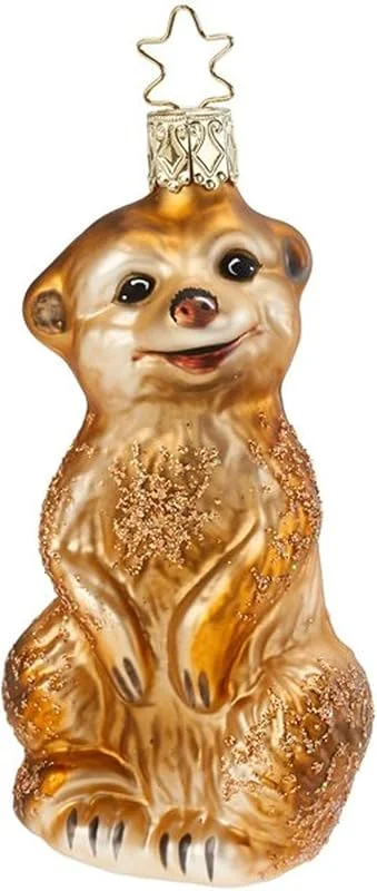 Besuche den Inge-glas-Store Inge Glas - Christbaumschmuck, Baumschmuck - Erdmännchen - 10 cm — Weihnachtsdeko