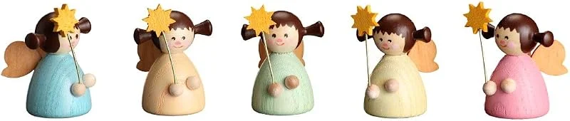 Besuche den Rudolphs Schatzkiste-Store Rudolphs Schatzkiste Tischdekoration Engelsgruppe bunt mit Stern Höhe 4 cm NEU Dekoration Blumen Frühling Holz Deko Seiffen Erzgebirge — Weihnachtsdeko