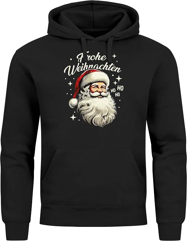 Besuche den MoonWorks-Store MoonWorks® Hoodie Herren Weihnachten Santa Vintage Retro Design Kapuzen-Pullover Weihnachtspullover Männer — Weihnachtsmode