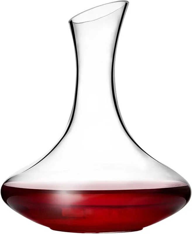 Marke: guagchuan Weindekanter, 1, 5 l, elegante Rotweinkaraffe, Dekanter, mundgeblasen, bleifrei, Kristallglas, Weinkaraffe für Flasche, Geschenk und Weinzubehör — Wein und Festtafel