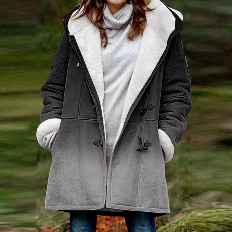 Marke: DeaAmyGline DeaAmyGline Wintermantel Damen Winter Jacke Mantel Sam Warm Teddyfleece Gefüttert Winterjacke mit Kapuze Hornschnalle Tasche Fleecejacke Parka Overcoat Große Größen S-5XL Damenjacken — Heizkleidung