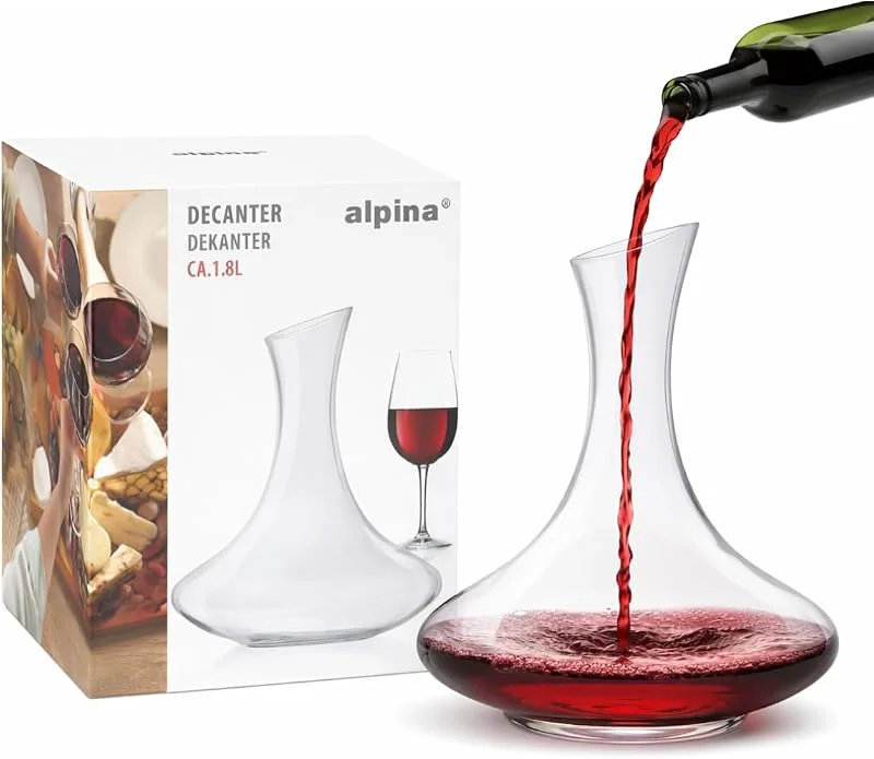 Besuche den alpina-Store alpina Dekanter – Dekanter Rotwein – Weinkaraffe dickes Glas – Decanter Wein 1, 78 Liter - Wein Karaffen - Dekantierer Rotwein - Karaffe Wein — Wein und Festtafel
