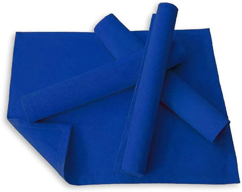Besuche den Lemos Home-Store Lemos Home Platzset Tischset Platzdeckchen 4 Stück ca. 46 x 36 cm aus Baumwolle Viele Farben (Blau) — Küche & Haushalt