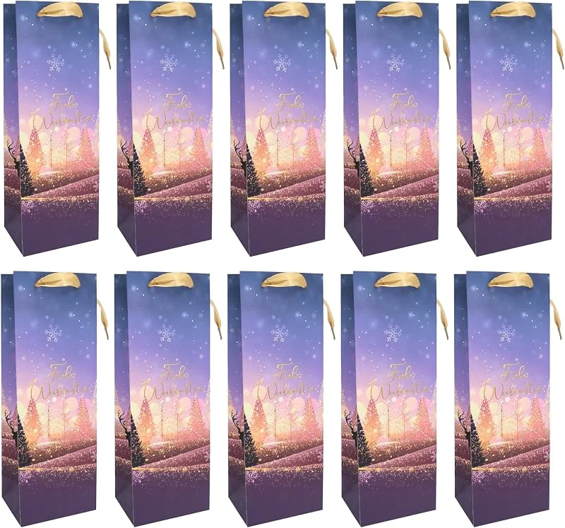 Besuche den Idena-Store Idena Flaschentaschen Frohe Weihnachten, 10 Stück — Geschenkverpackung