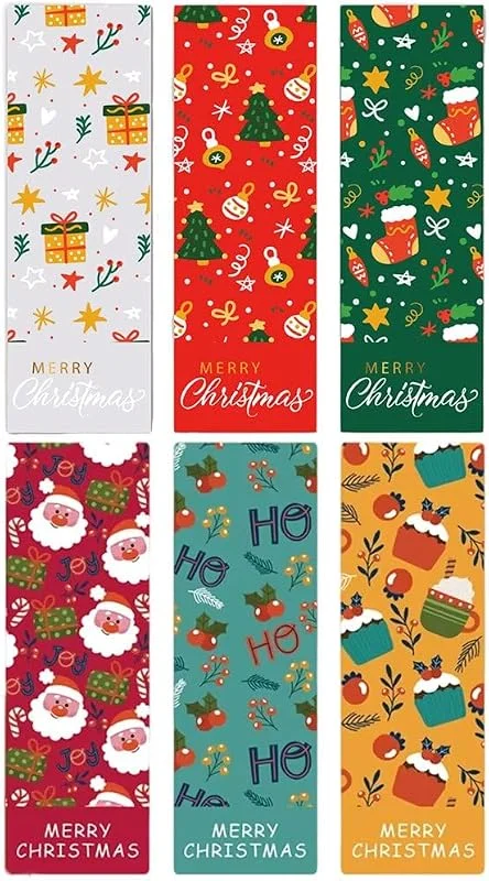 Marke: Dinntty Weihnachtsaufkleber-Etikett, 60 Stück, Rechteckige Siegelaufkleber Zum Verpacken Von Geschenken, Dekorative Geschenkbox-siegelaufkleber Für Umschläge, Gastgeschenke — Geschenkverpackung