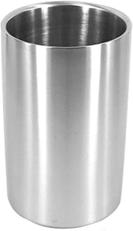 Marke: Lijiaxiuyc-101 eiskübel Doppelwandiger, wärmeisolierter Eiswürfeleimer aus Edelstahl, runder Behälter, Eimer, Wein, Eiskühler, Bierschrank, Küchenwerkzeug sektkübel — Wein und Festtafel