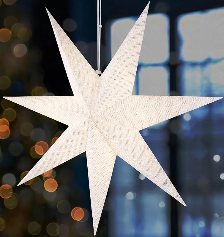 Besuche den BRUBAKER-Store BRUBAKER 60 cm Weihnachtsstern für Innen - Adventsstern mit E14 Fassung — Weihnachtsdeko